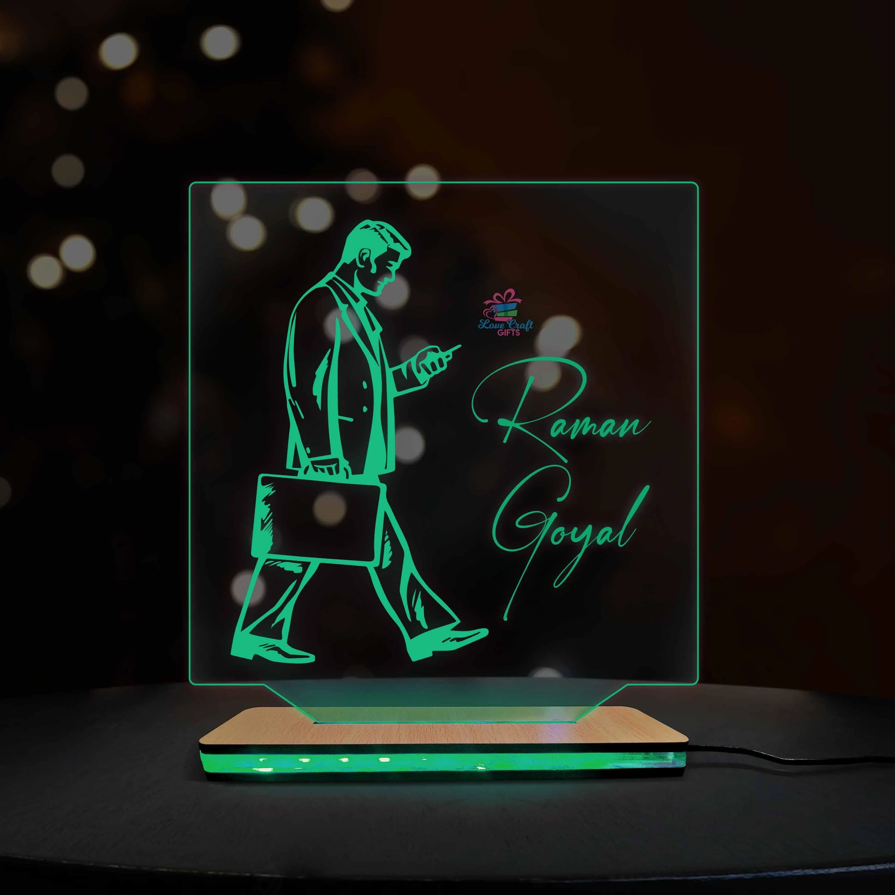 3d Acrylic Businessmen LED Lamp - Image 2