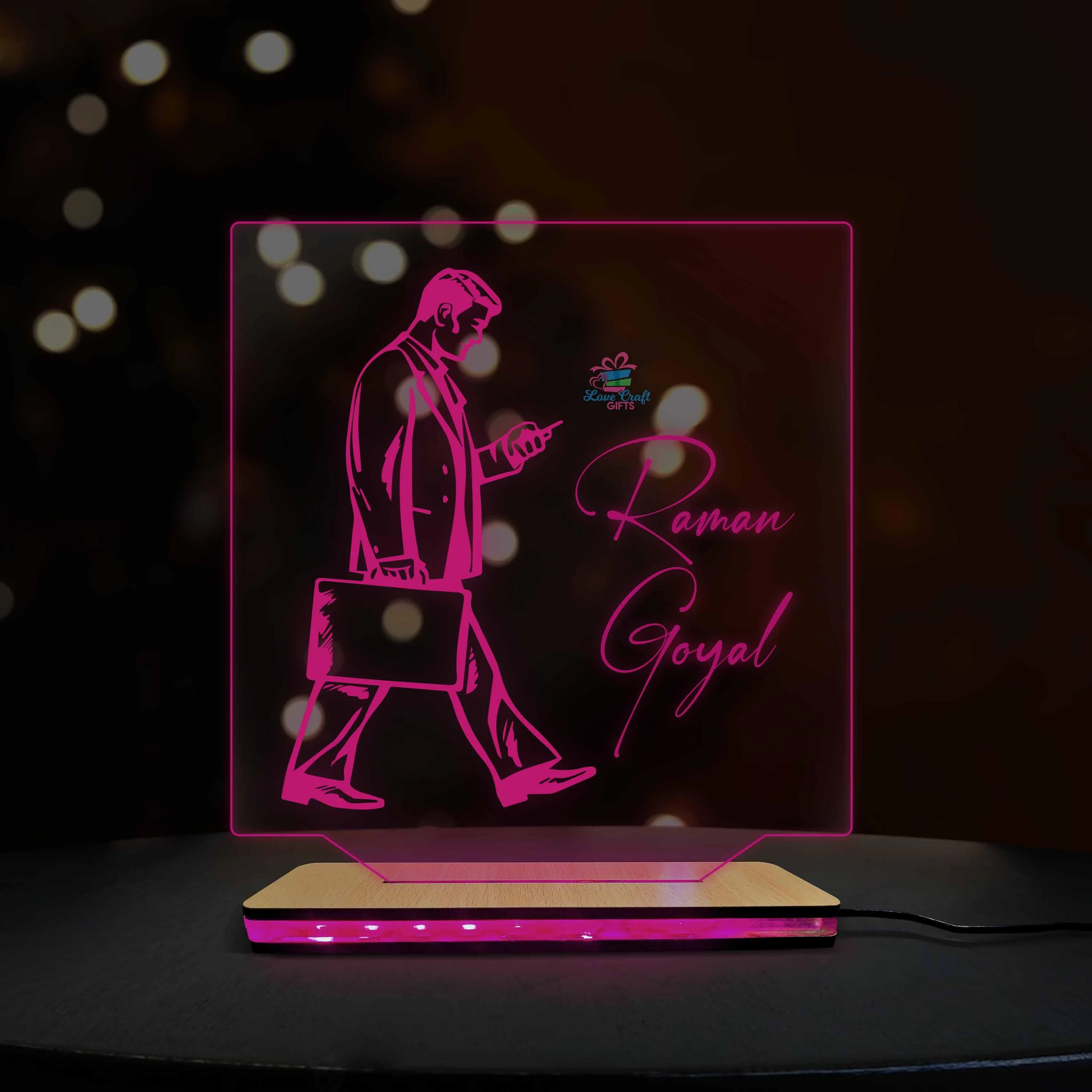 3d Acrylic Businessmen LED Lamp - Image 3
