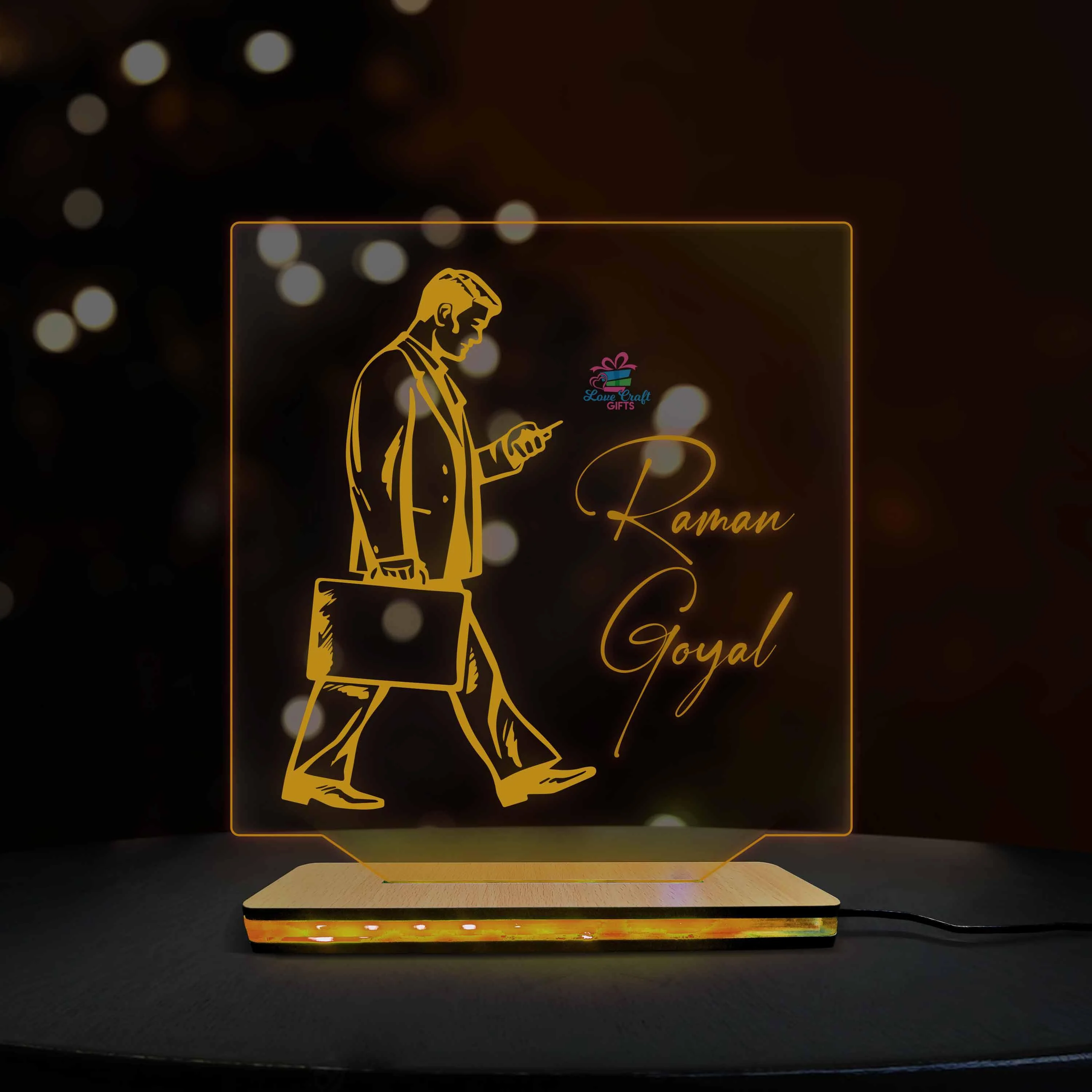 3d Acrylic Businessmen LED Lamp - Image 4