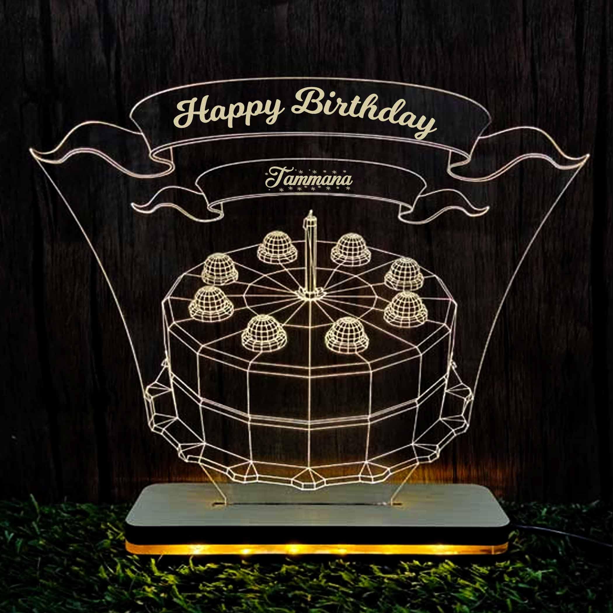 3d Acrylic Multi-Colored Cake LED Lamp - Image 2