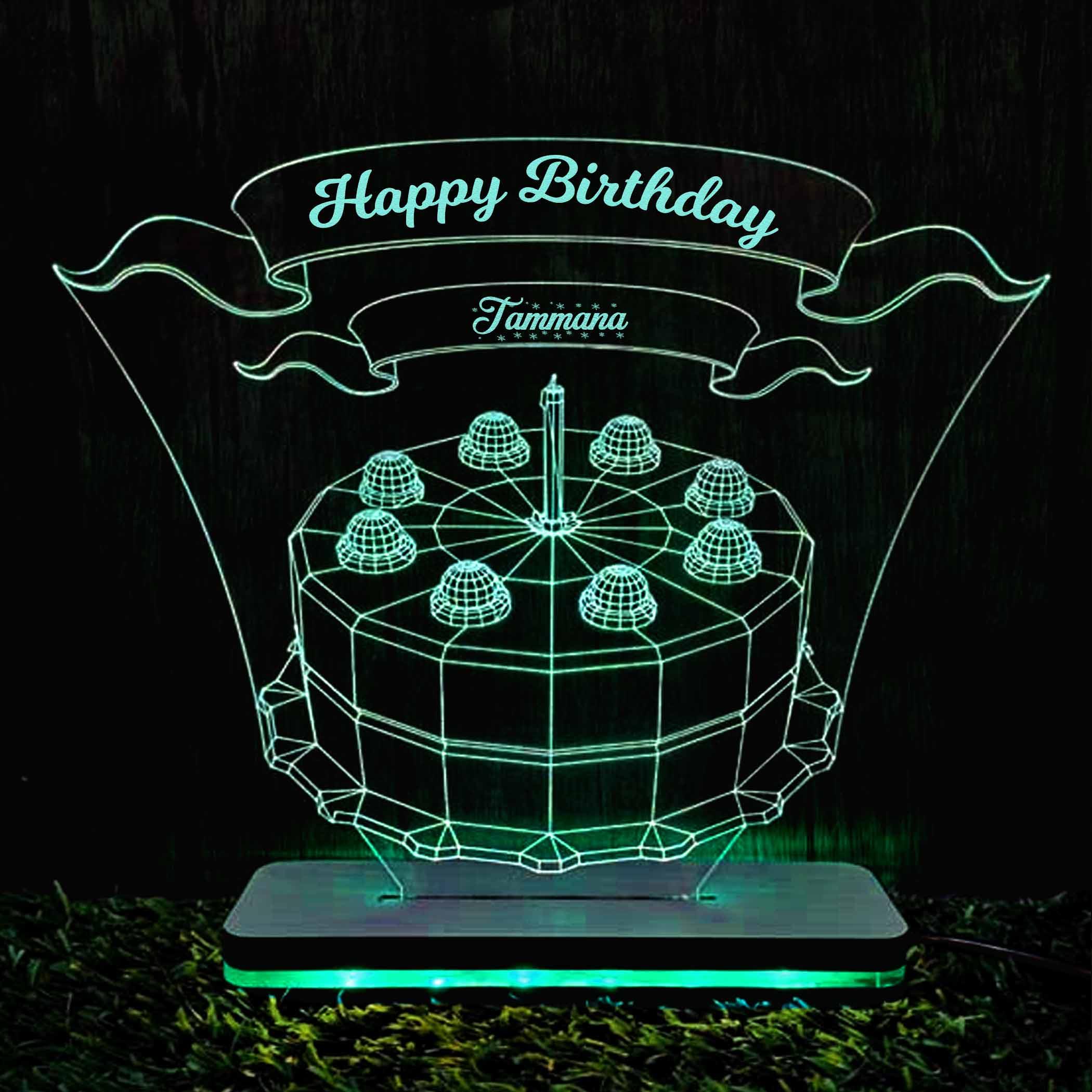 3d Acrylic Multi-Colored Cake LED Lamp - Image 3