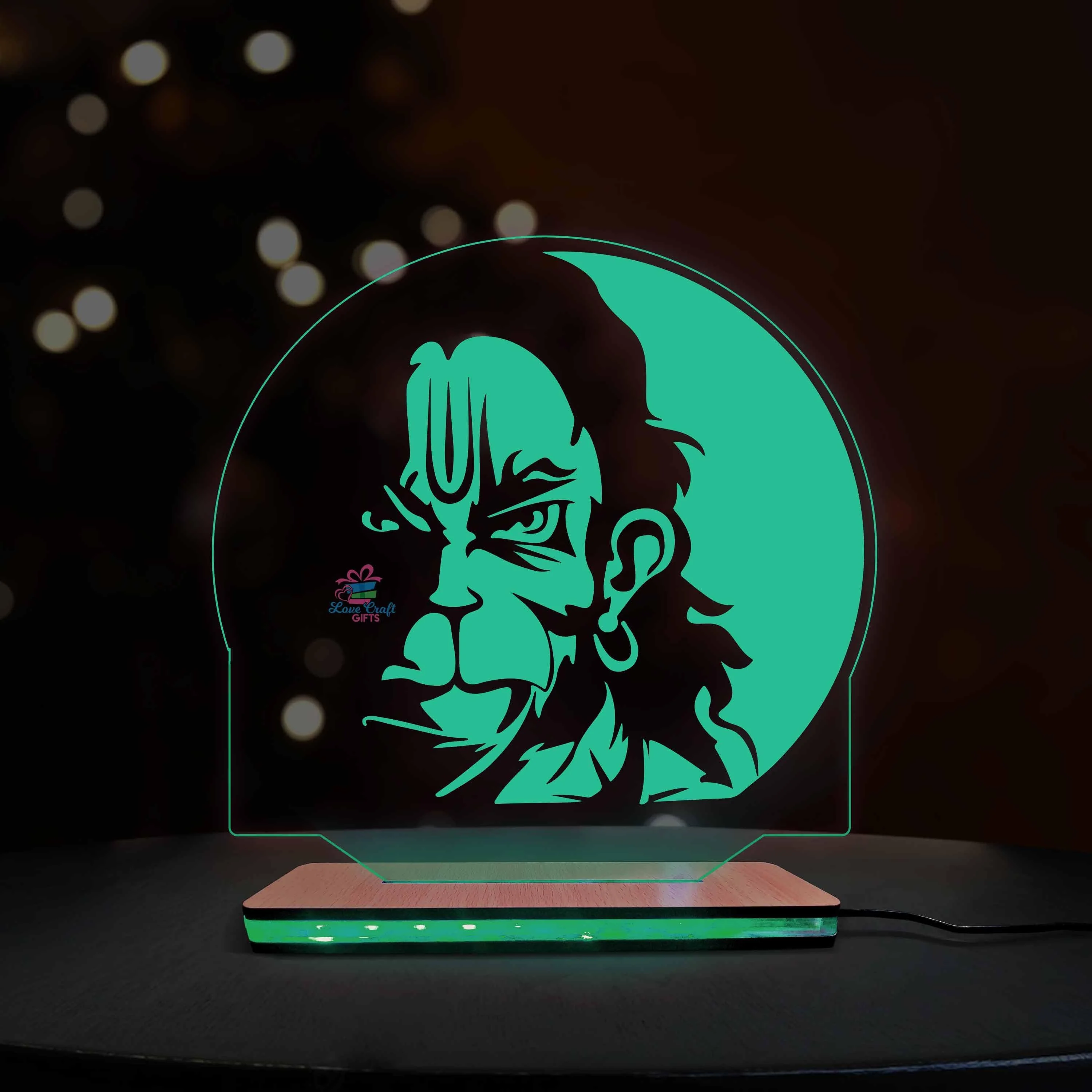 3d Acrylic Hanuman LED Lamp - Image 4