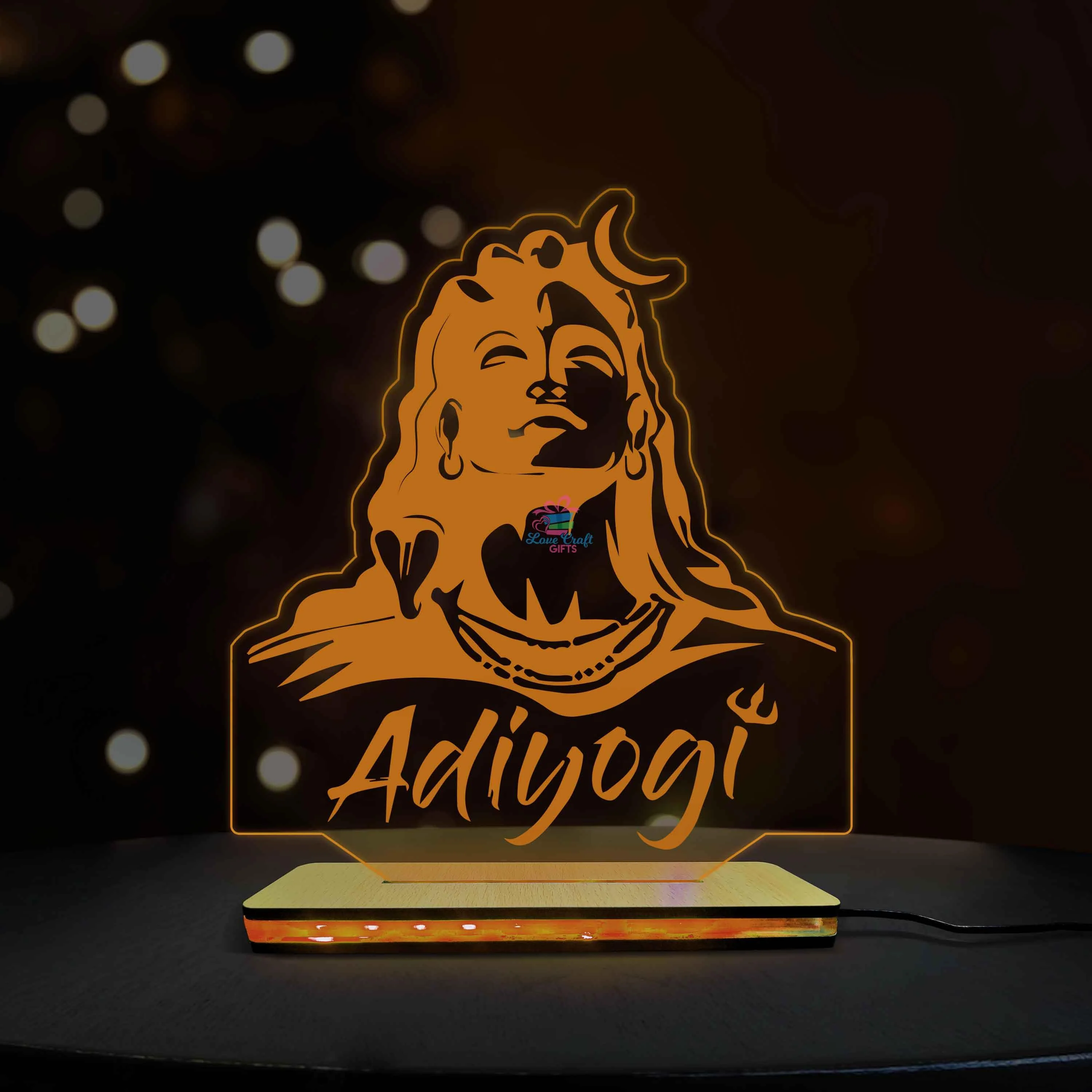3d Acrylic Adiyogi LED Lamp - Image 3