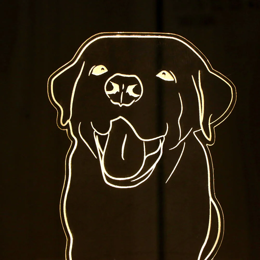 3D ACRYLIC LED TABLE LAMP IN DOG SHAPE WITH LED LIGHT - Image 3