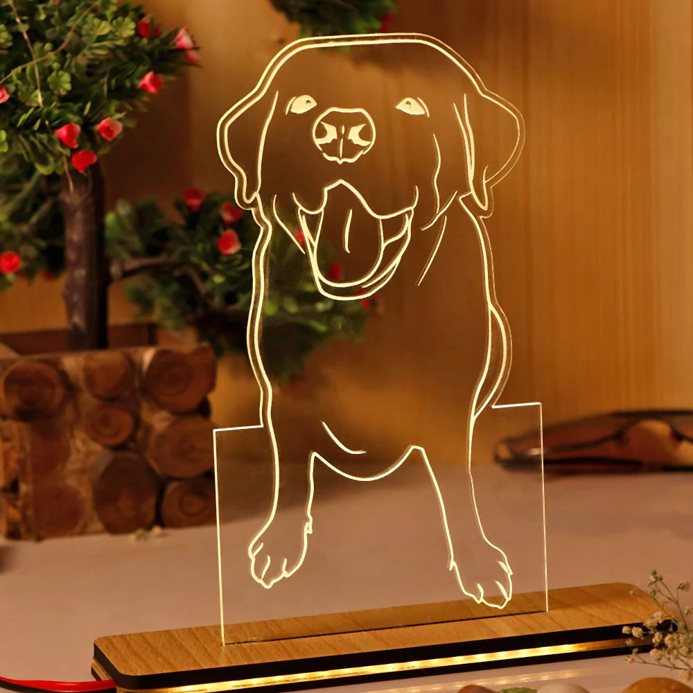 3D ACRYLIC LED TABLE LAMP IN DOG SHAPE WITH LED LIGHT - Image 7