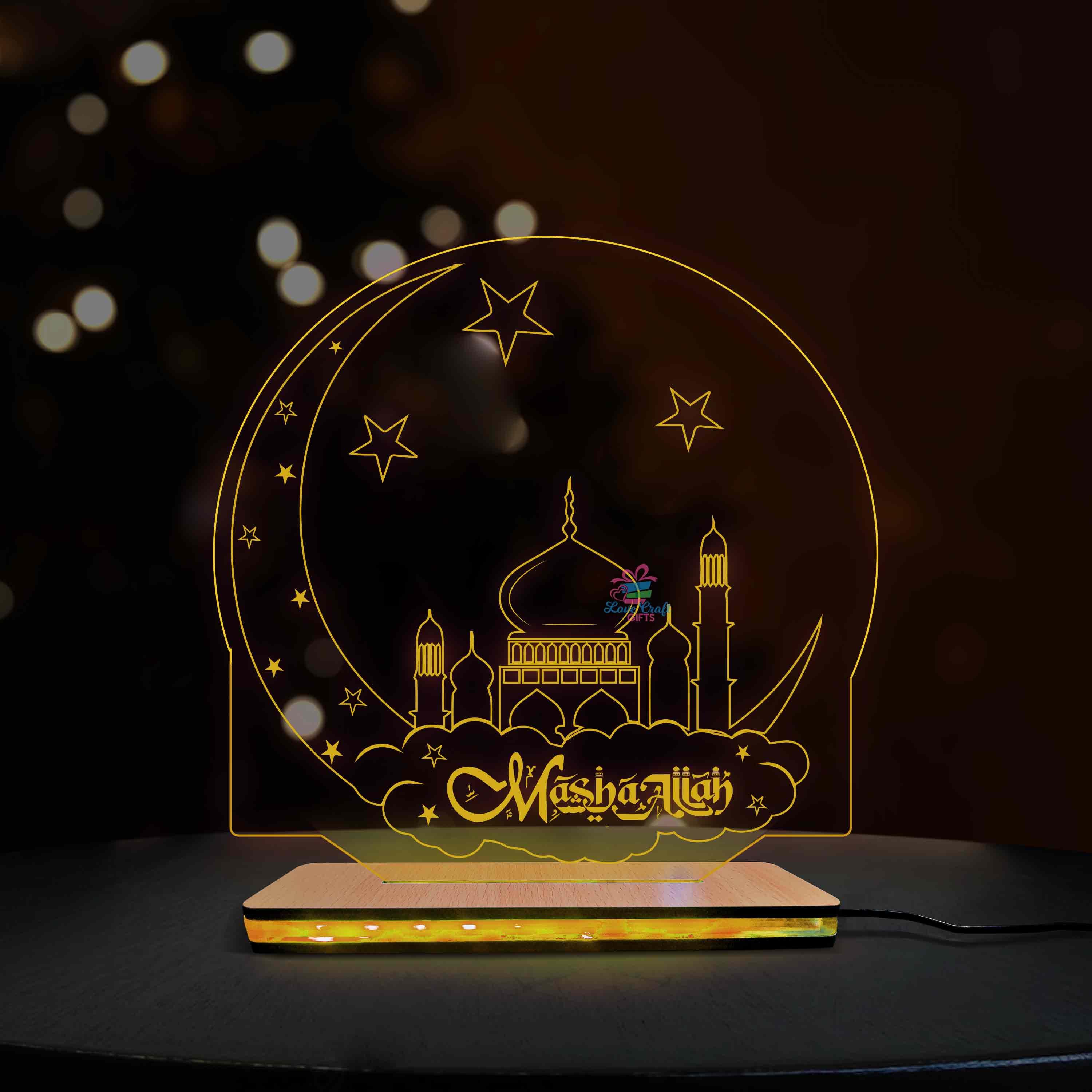 3D Acrylic Multi-Colored Masjid LED Lamp - Image 4