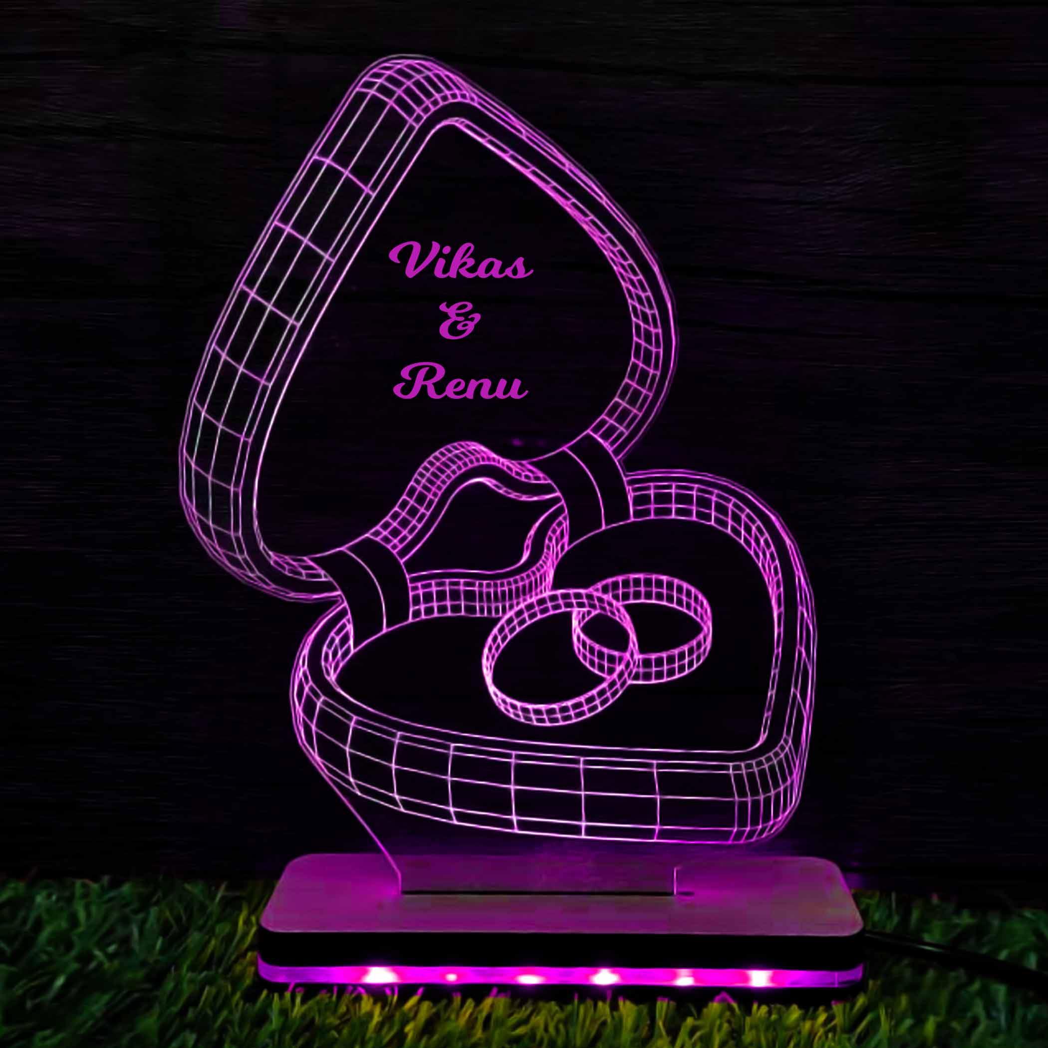 3d Acrylic Ring LED Lamp - Image 4
