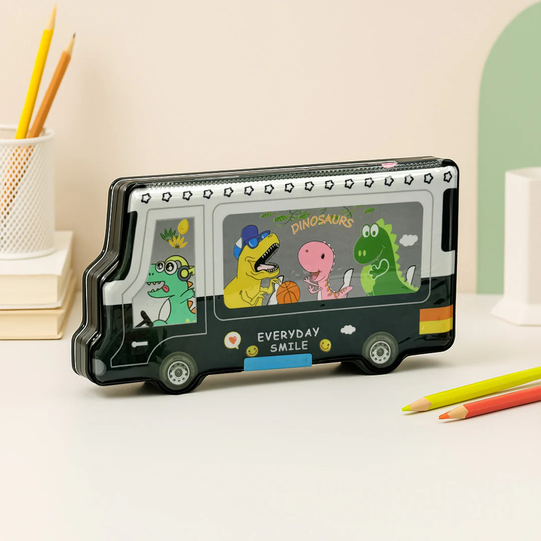 3D Vehicle-Shaped Pencil Case with Name