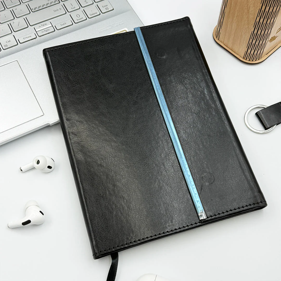 A5 Woven Vegan Leather Diary – Personalized Name Printing - Image 9