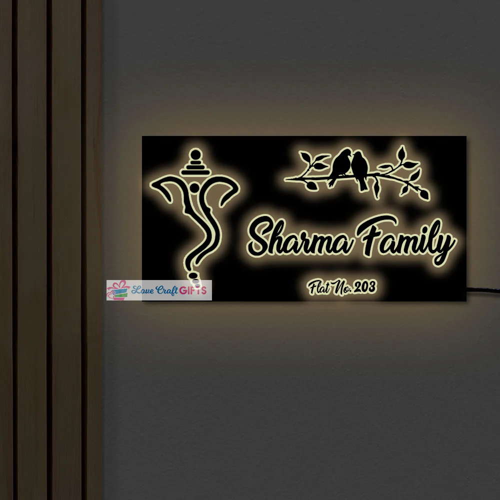 Personalized Acrylic LED Home Name Plates