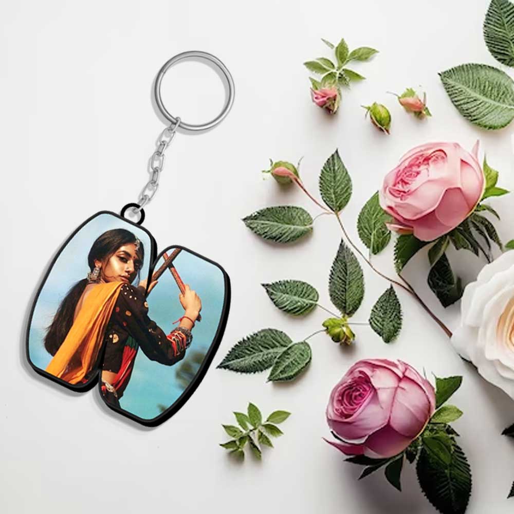 Alphabet Shape-Photo Printed Keychain - Image 14