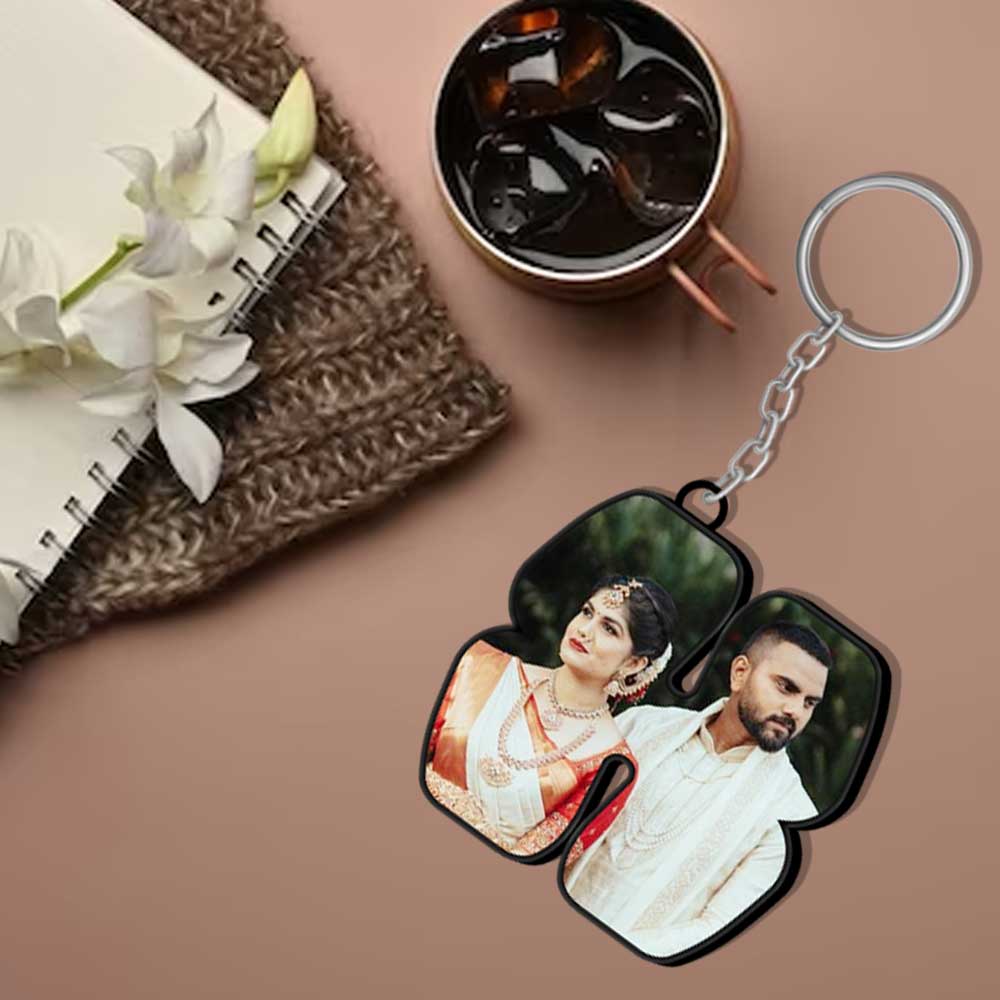 Alphabet Shape-Photo Printed Keychain - Image 24