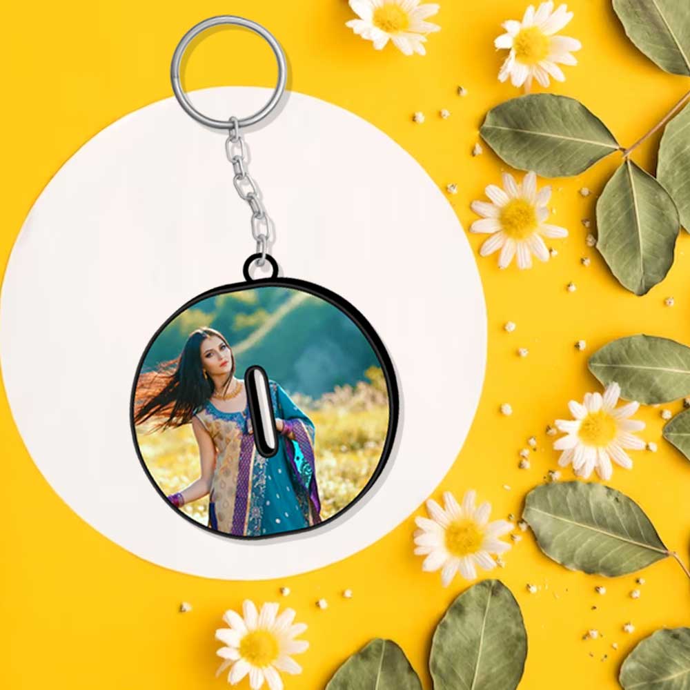 Alphabet Shape-Photo Printed Keychain - Image 31