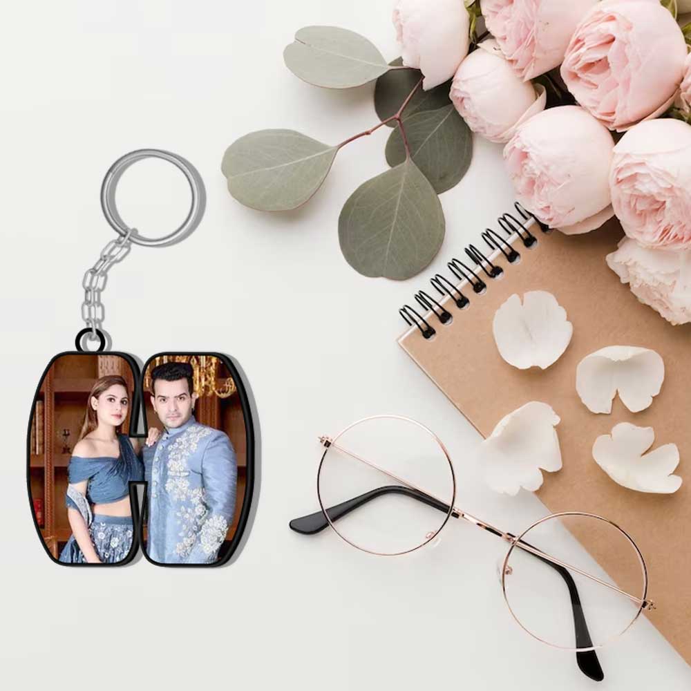 Alphabet Shape-Photo Printed Keychain - Image 8