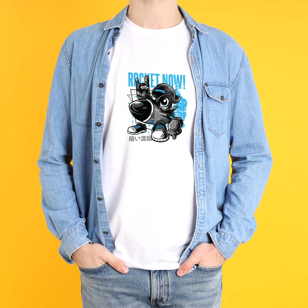 Anime Rocket Printed T-shirt