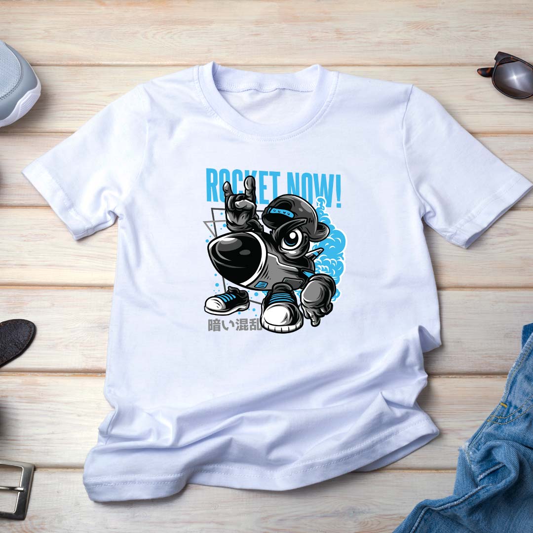 Anime Rocket Printed T-shirt - Image 2