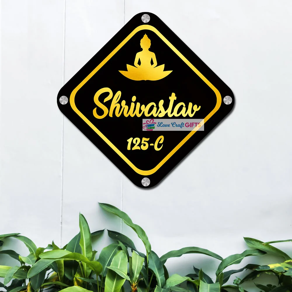 Auspicious Acrylic Home Name Plates-12x15"
