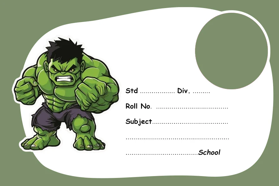 Avengers Cartoon  Personalised Name Slips | 12x18" Sheet with 36 Labels - Image 2