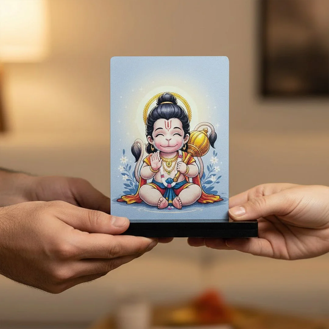 Baby Hanuman Acrylic Table Lamp (2.5×3.5 Inch) - Image 5