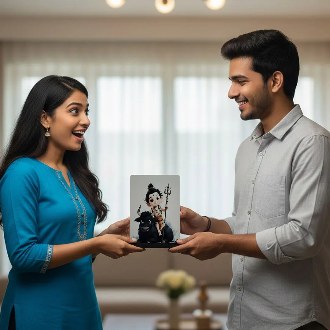 Baby Shiv Ji Acrylic Table Stand (2.5×3.5 Inch)