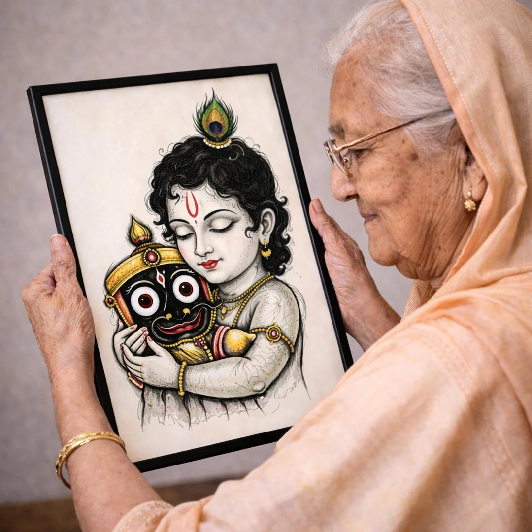 Bal Krishna with Jagannath Wall Frame - Image 5