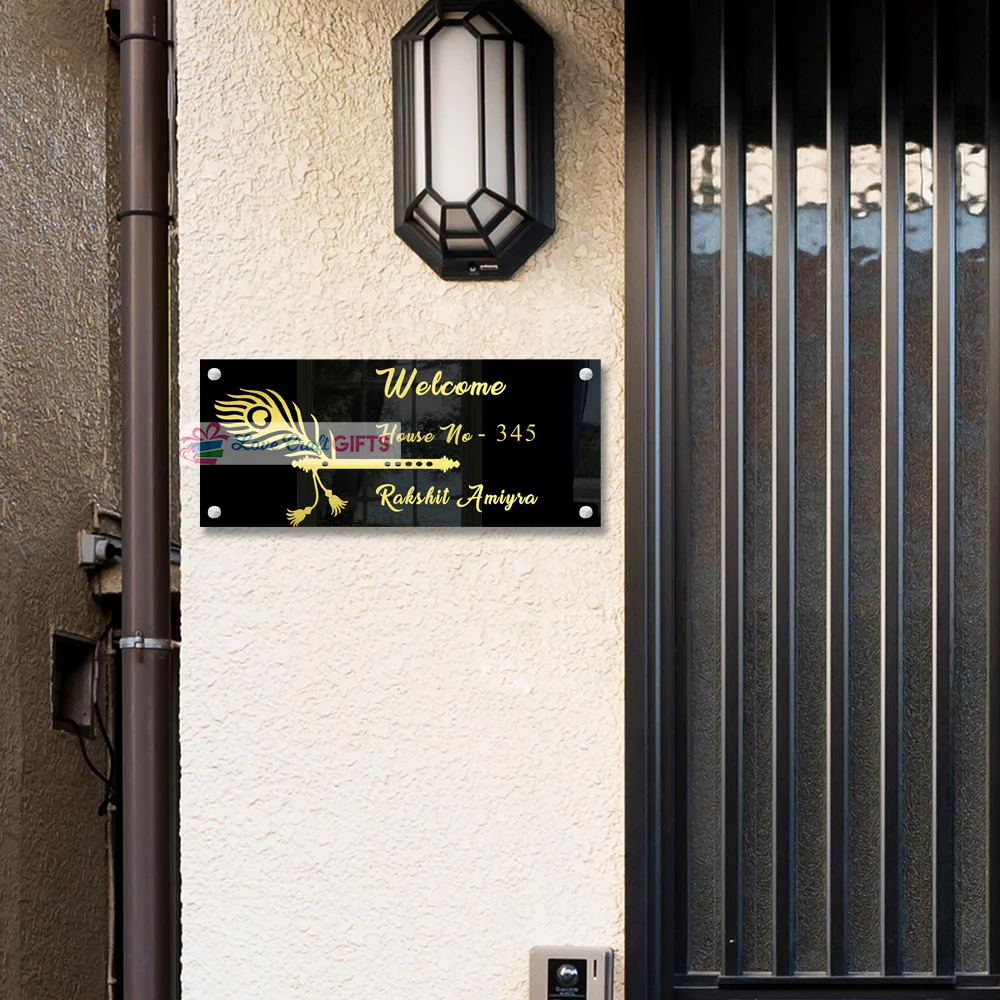 Bansuri Acrylic Home Name Plates-10x18" - Image 2