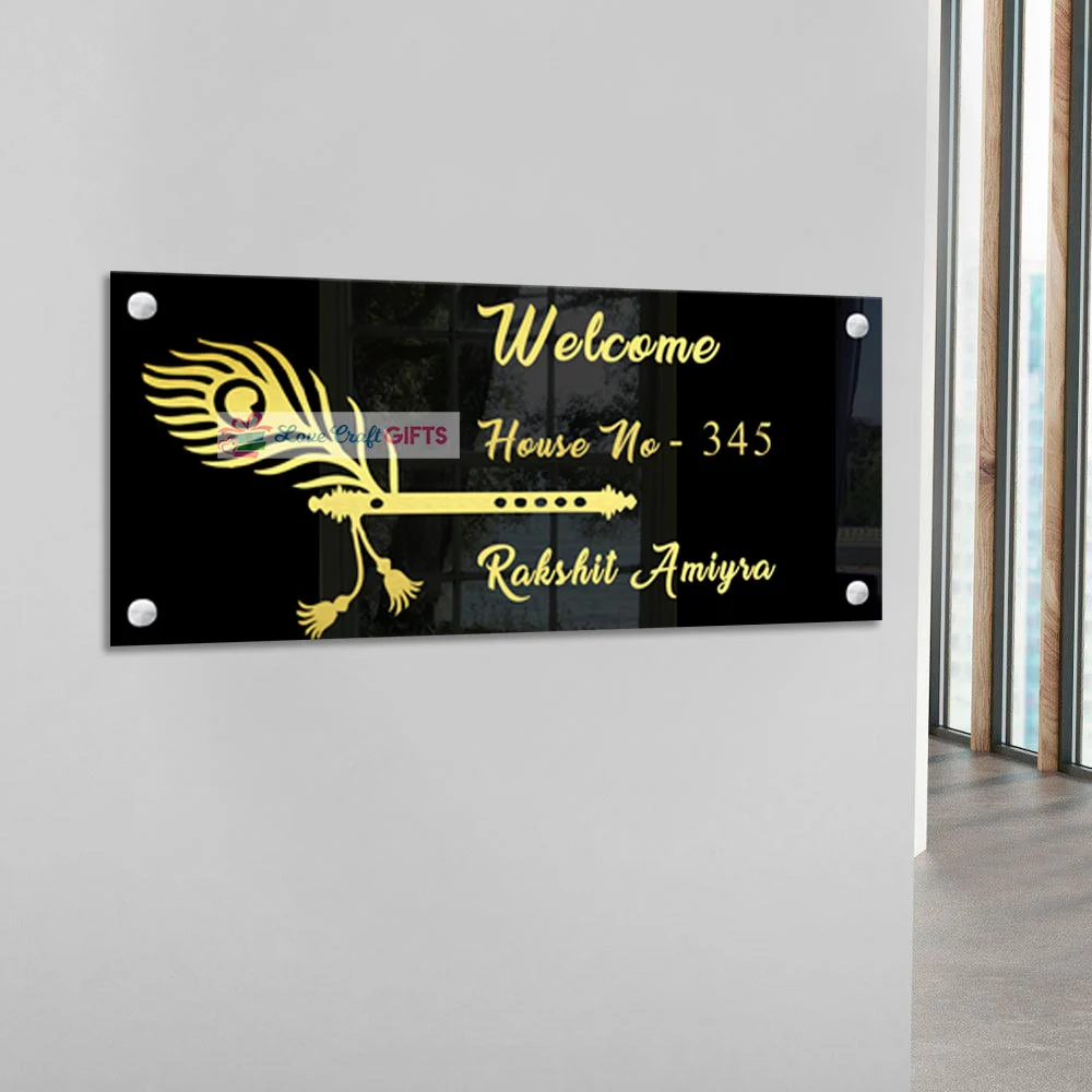 Bansuri Acrylic Home Name Plates-10x18" - Image 3