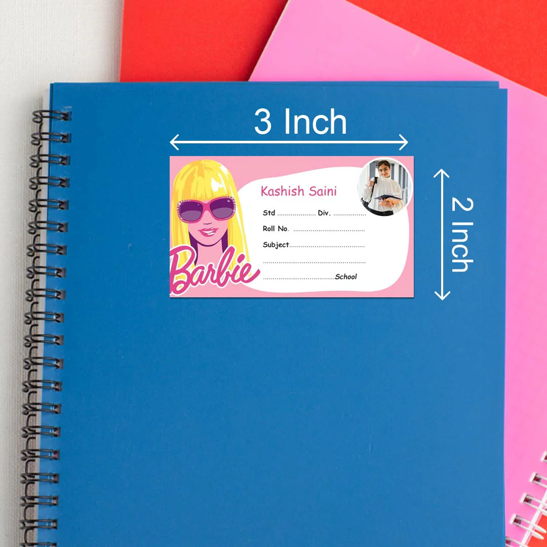 Personalized Barbie Name Slips | 12x18" Sheet with 36 Labels - Image 3