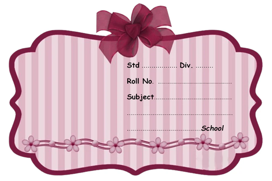 Beautiful Ribbon Customized Name Slip | 12x18" Sheet with 36 Labels - Image 2