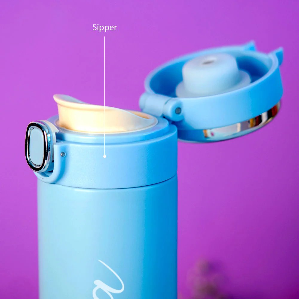 Customized Blue Smart Temperature Water Bottle - Image 4