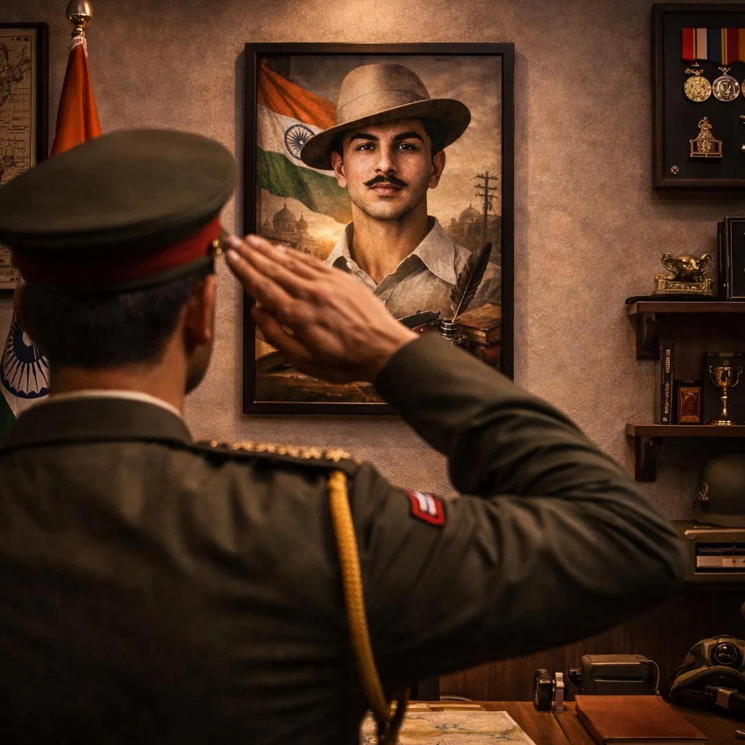 Bhagat Singh Patriotic Portrait Wall Frame - Image 3