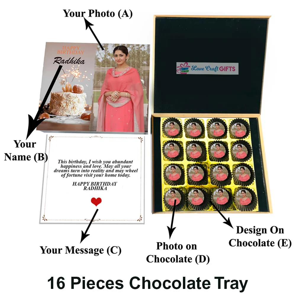 Birthday Special Cake Design Chocolate Wooden Gift Box - Image 5