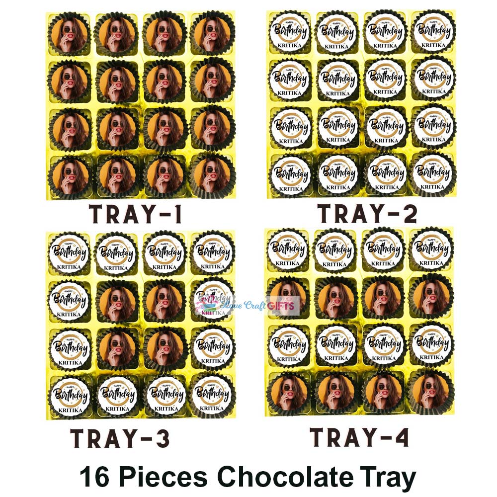 Birthday Special Leaves Design Chocolate Wooden Gift Box - Image 8