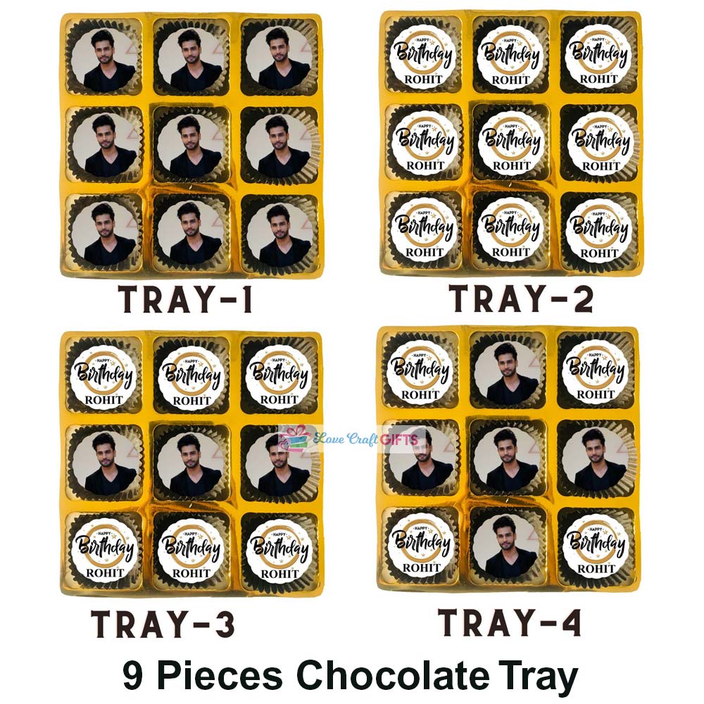 Birthday Special Traditional Design Chocolate Wooden Gift Box - Image 4