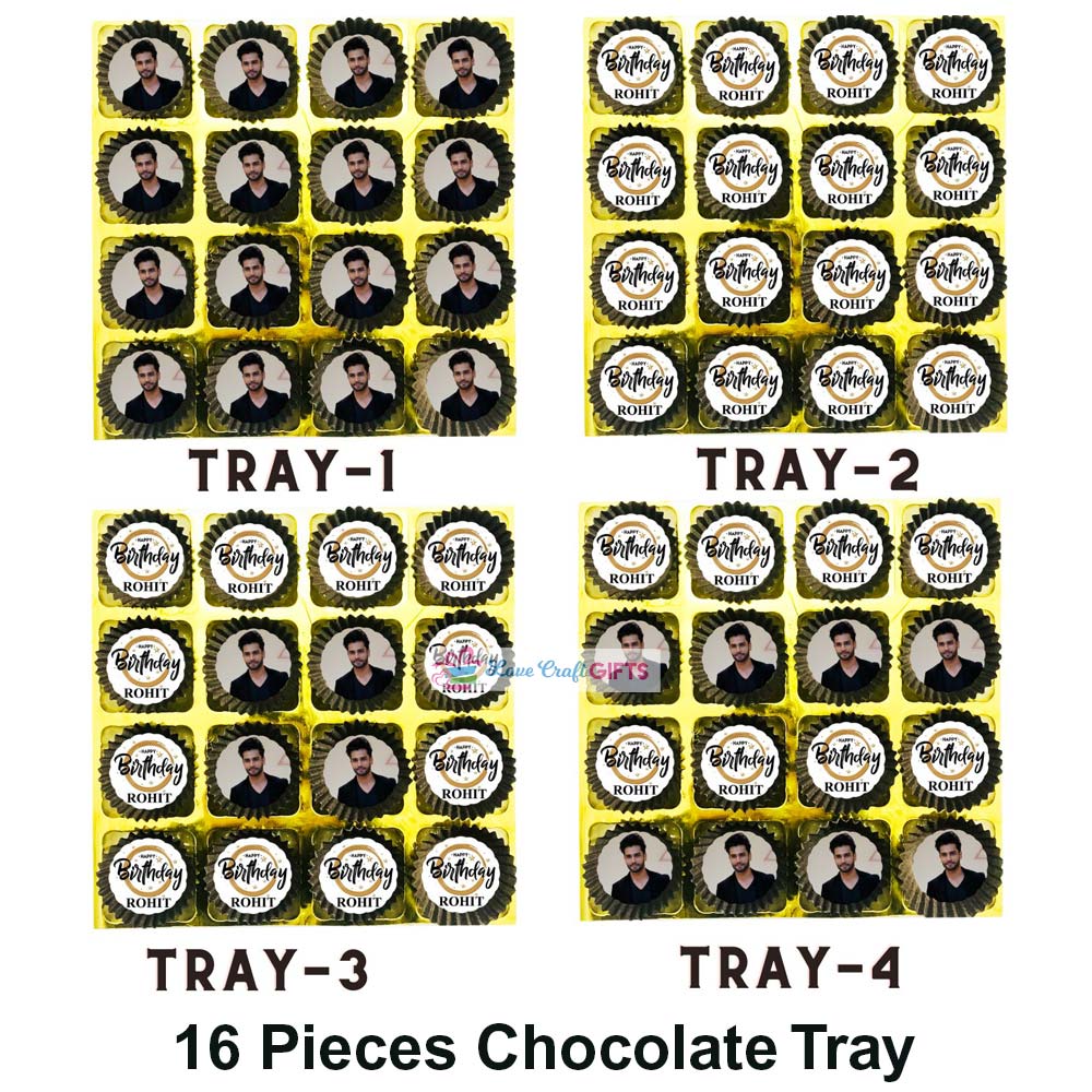 Birthday Special Traditional Design Chocolate Wooden Gift Box - Image 6