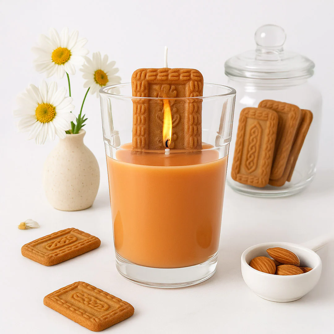 Biscuit-Style Aromatic Glass Candle - Image 3