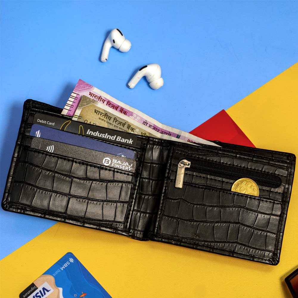 Personalized Men Wallet - Black - Image 3