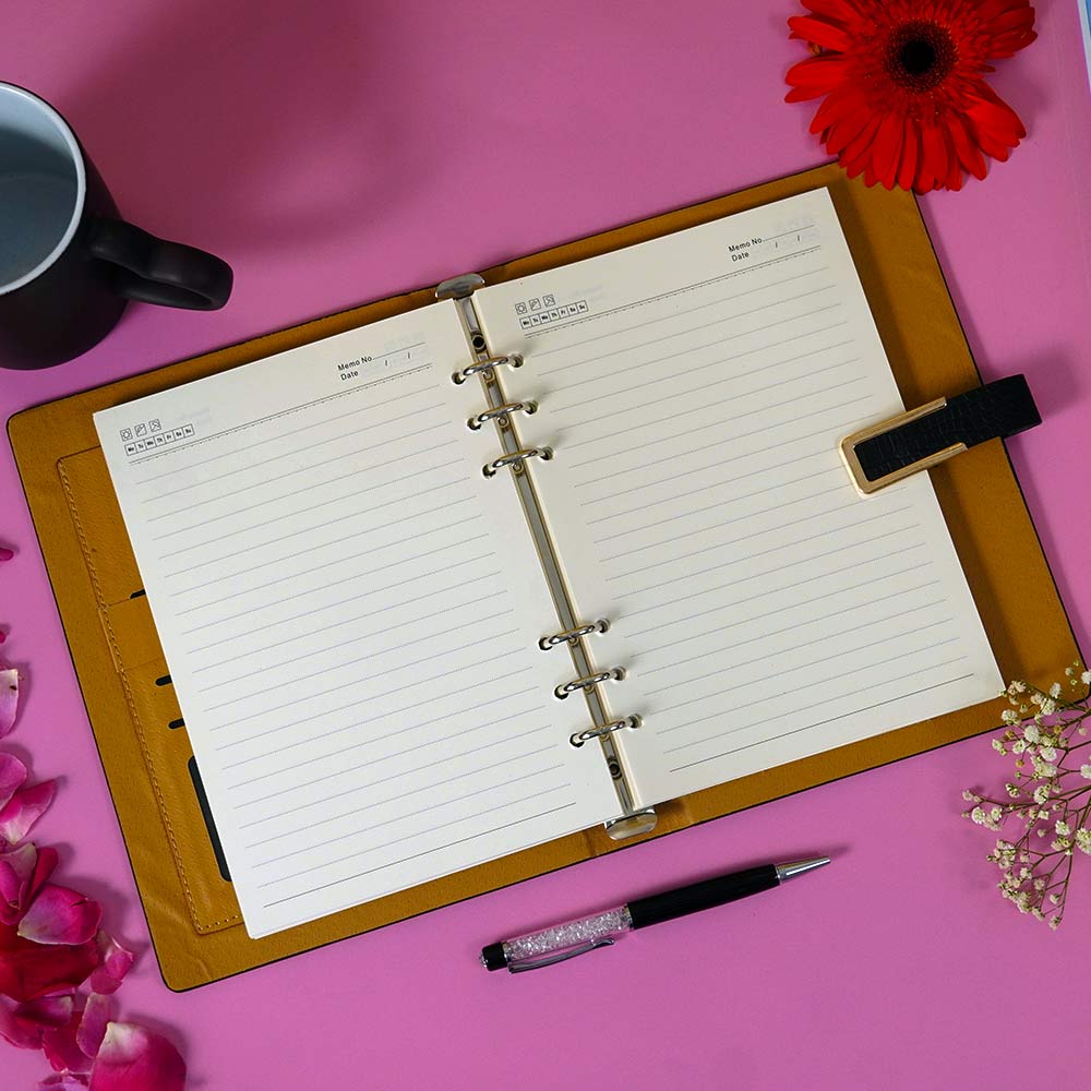 Buy Personalized Diary With Flip Strap Closure - Black - Image 3