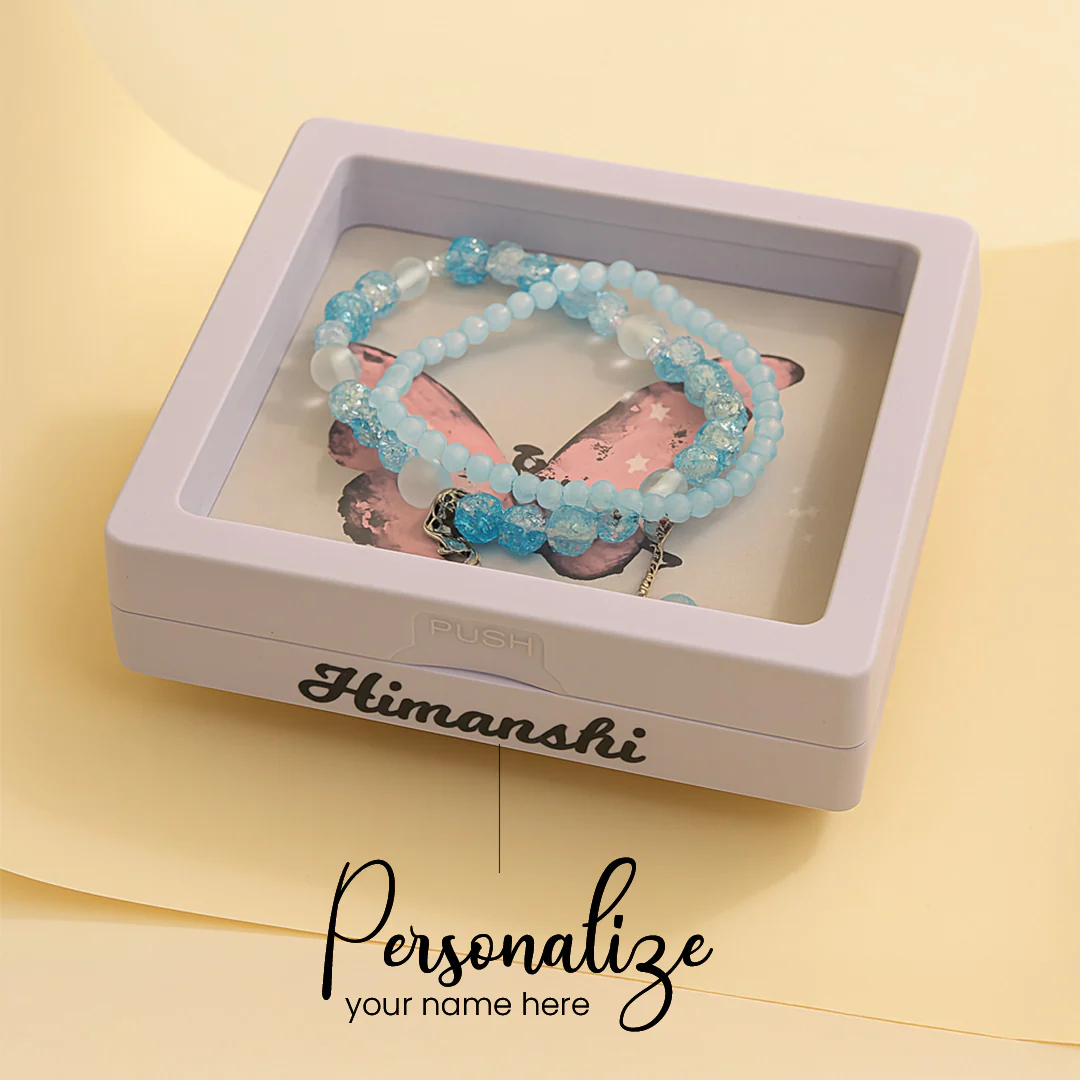 Blue Bead Bracelet Gift Box - Image 4