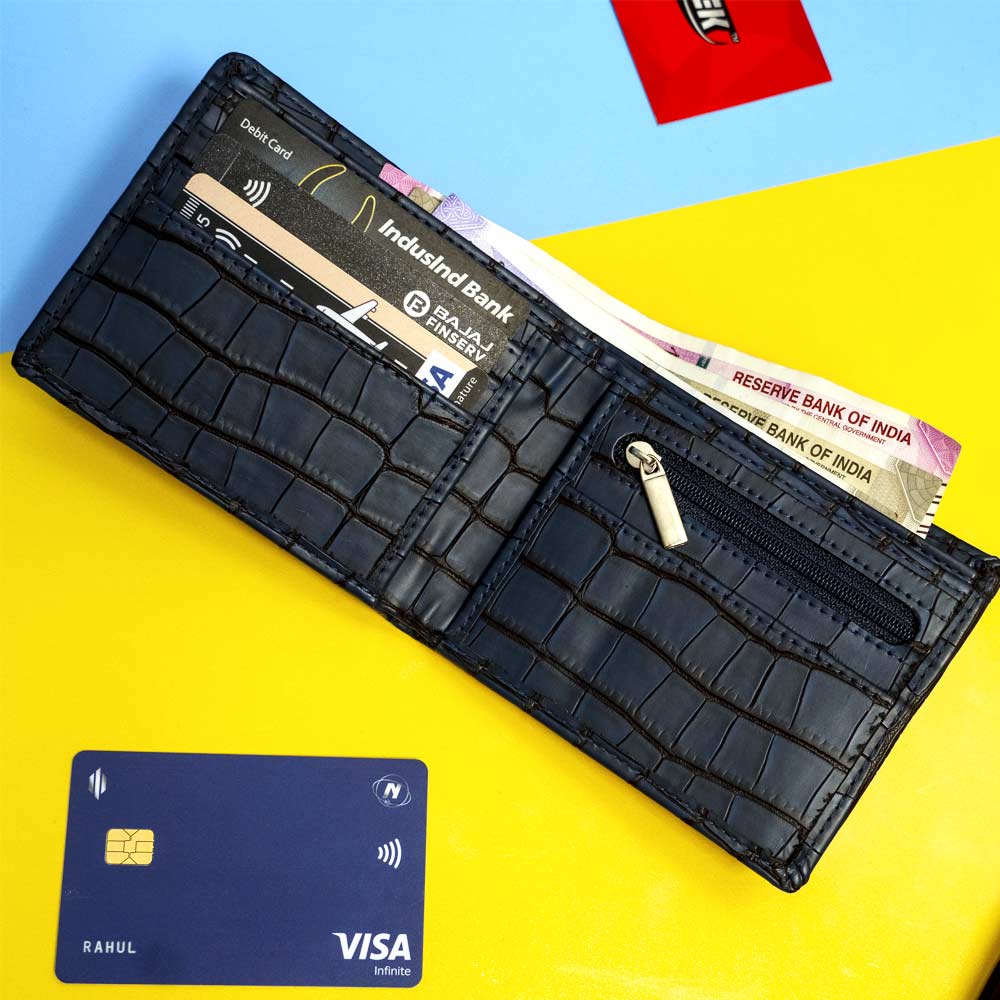 Personalized Men Wallet - Blue - Image 3