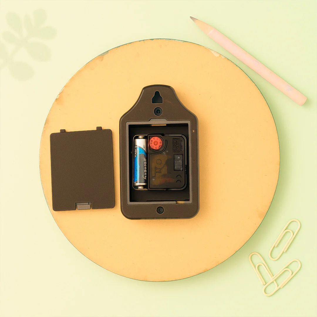 Blue & Gold Resin Wall Clock - Image 3