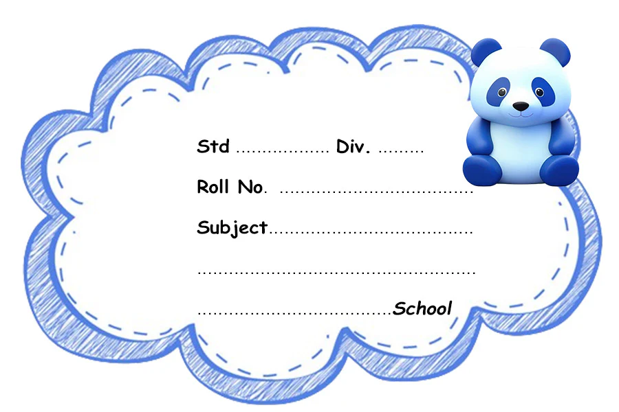 Blue Panda Name Slips | 12x18" Sheet with 36 Labels - Image 2