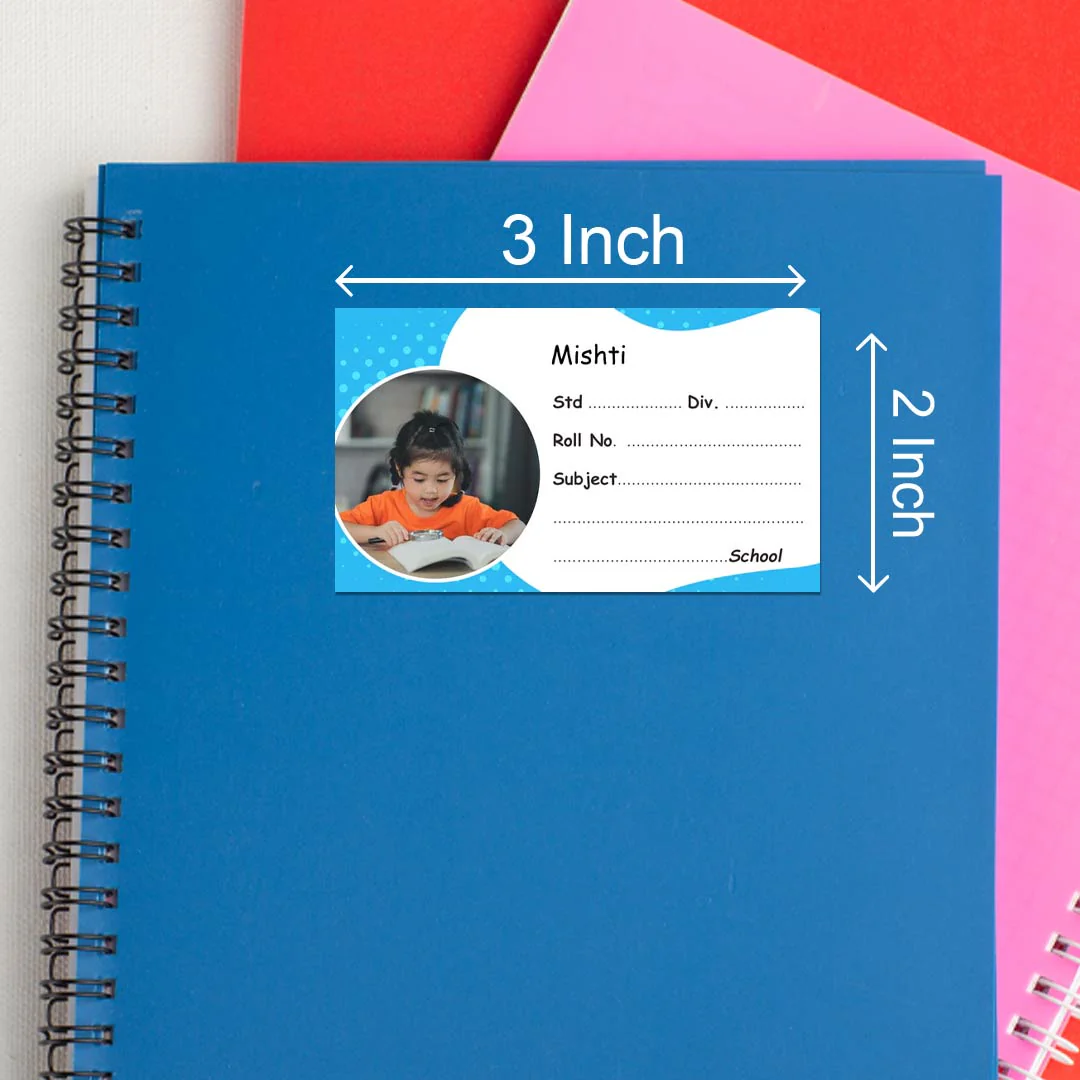 Personalized Bluish Design Name Slips | 12x18" Sheet with 36 Labels - Image 3