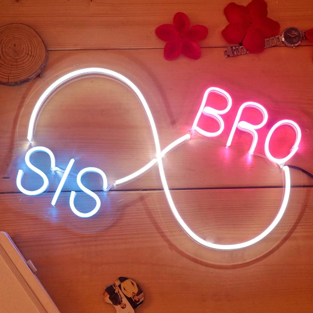 Bro Sis Infinity Neon Light Frames - Image 2