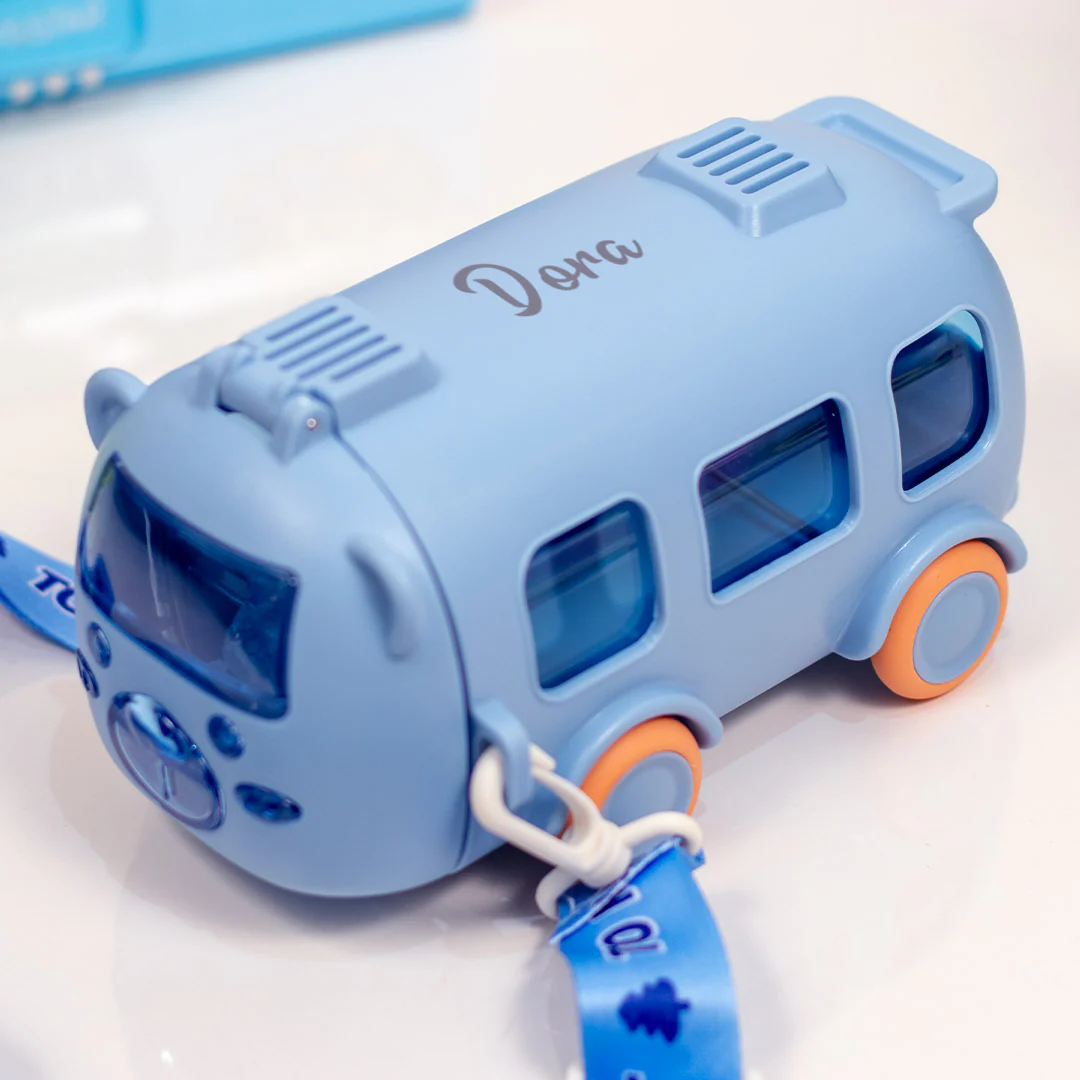 Personalized Bus-Shaped Kids Water Bottle - Image 6