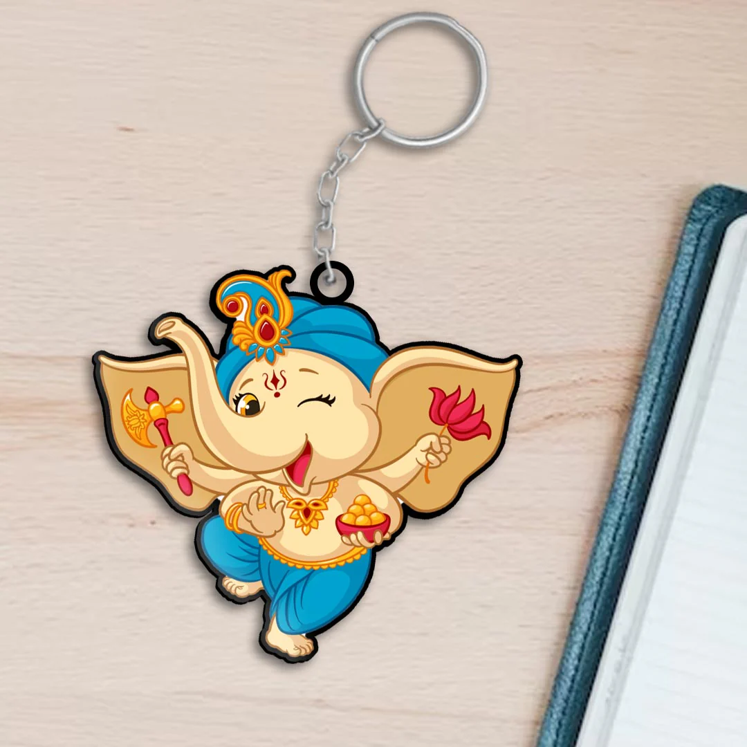 Cartoon Ganesha Keychain - Image 10
