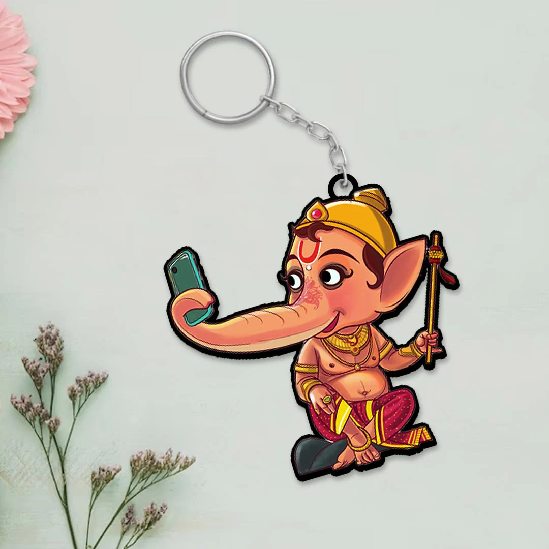 Cartoon Ganesha Keychain - Image 5