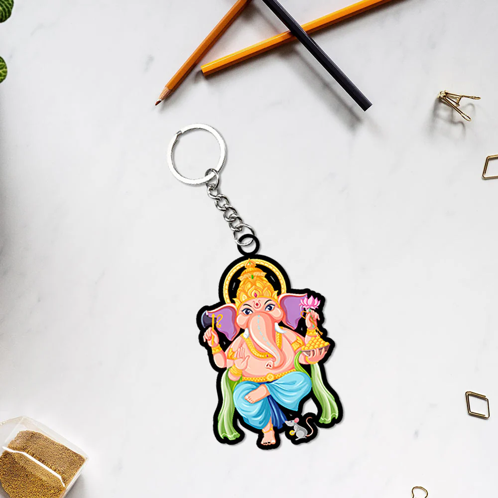 Cartoon Ganesha Keychain - Image 6