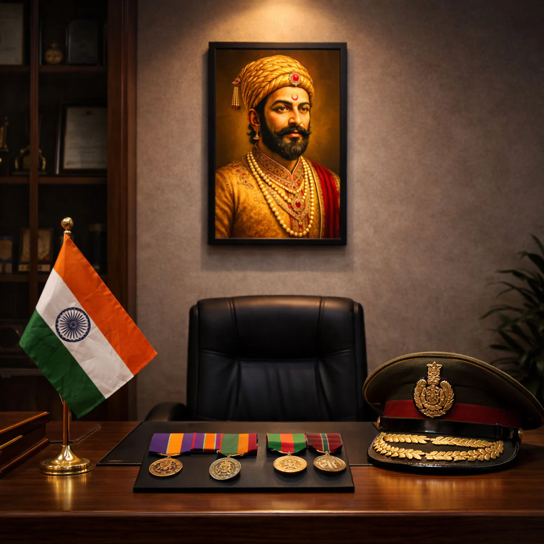 Chhatrapati Shivaji Maharaj Inspirational Portrait Wall Frame