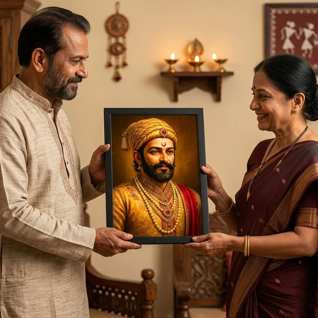 Chhatrapati Shivaji Maharaj Inspirational Portrait Wall Frame - Image 5